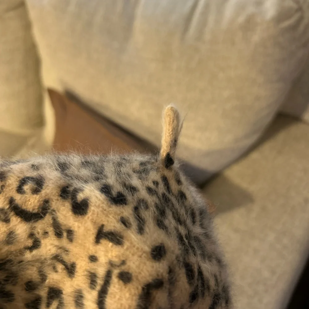 Animal Print Rabbit Fur blend Leopard Print Beret hat